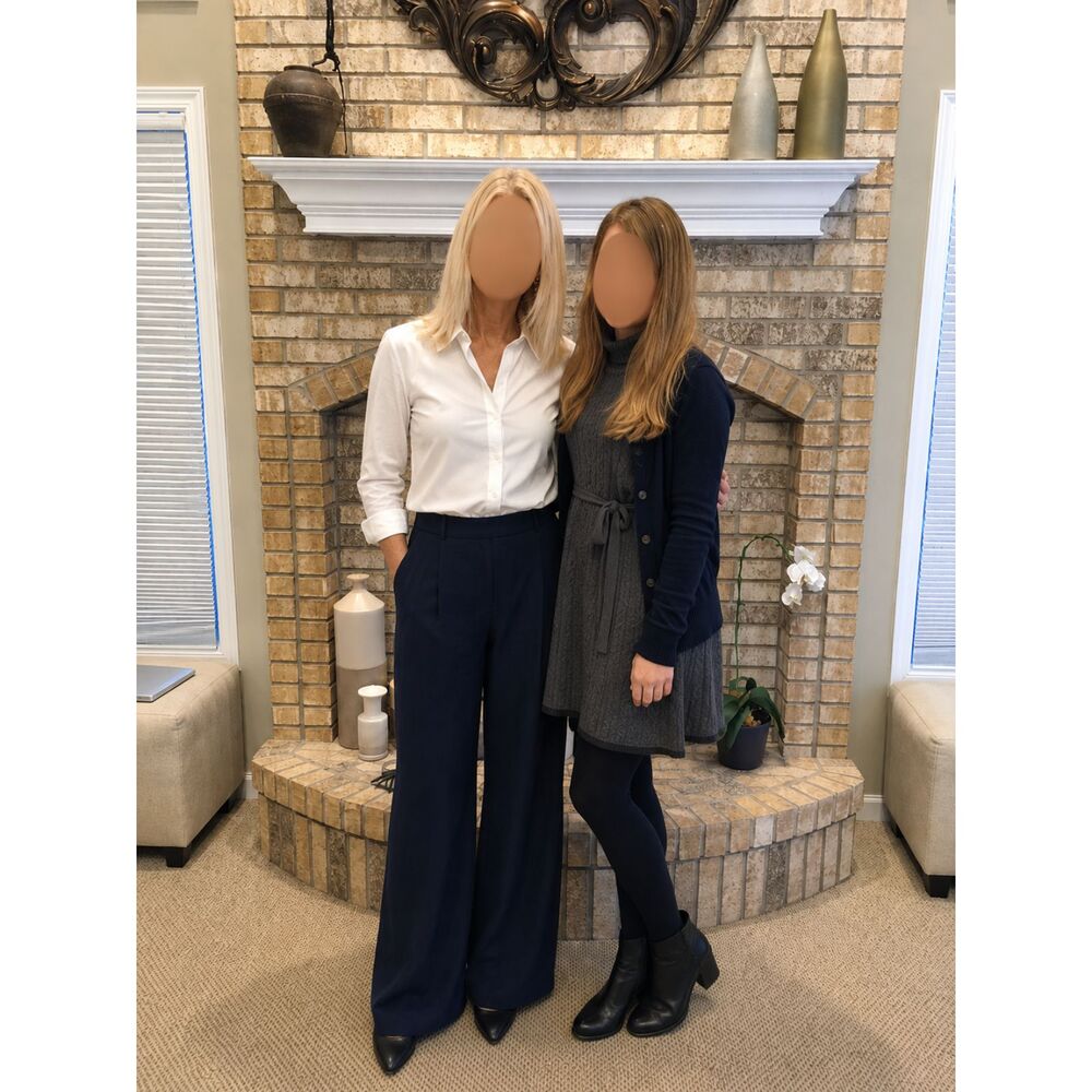 👖Wide Leg Dress Pants – Navy Blue – Size Small Classic Style